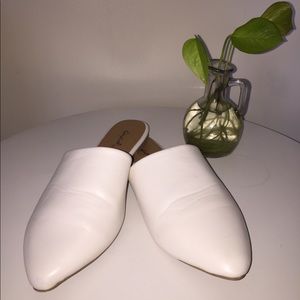 White Slip on Flats